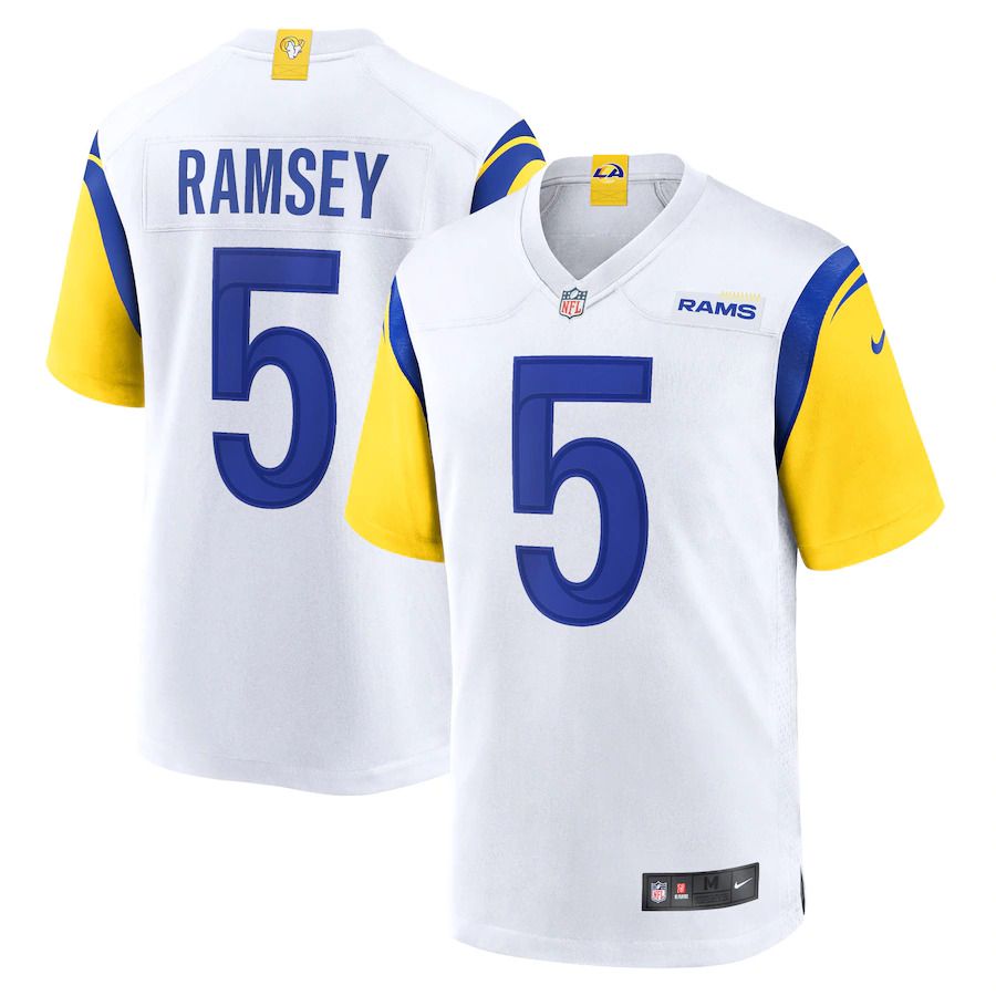 Men Los Angeles Rams 5 Jalen Ramsey Nike White Player Game NFL Jersey